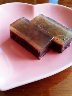 2層になる 粒あん水羊羹-レシピのメイン写真