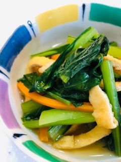 小松菜と油揚げの煮浸し-レシピのメイン写真