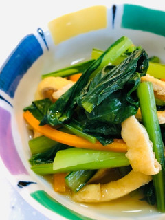 小松菜と油揚げの煮浸し-レシピのメイン写真