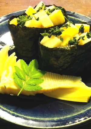 新筍とアンチョビの軍艦巻き-レシピのメイン写真