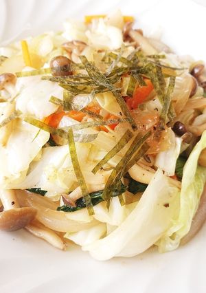 ビーガン用☆野菜たっぷりソイバター炒め-レシピのメイン写真