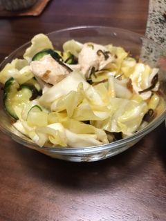 キャベツきゅうり&ささみごま油和え-レシピのメイン写真