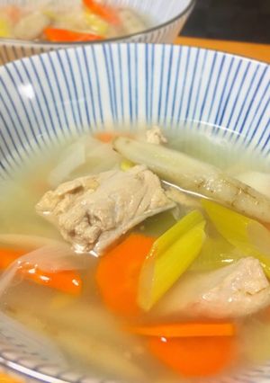 素材の旨み♪マグロのあら汁❀三平汁塩味♪-レシピのメイン写真