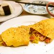 息子作!バジルでポテトベーコンオムレツ♪