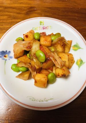 キムチ・りんご・枝豆を赤だしで和えただけ-レシピのメイン写真