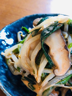 椎茸入り☆ニラともやしのピリ辛マヨ和え-レシピのメイン写真
