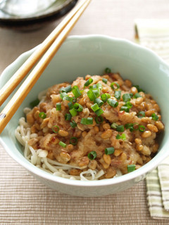 ヘルシー素麺のおろし納豆がけ-レシピのメイン写真