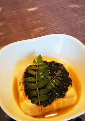 旬の青山椒の黄み味噌和えーお豆腐-レシピのメイン写真