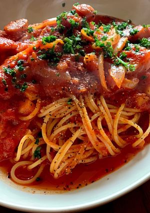 コツ一つ！【絶品】トマトソースパスタ-レシピのメイン写真