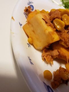 はんぺんのハンバーグ風ツナコーンソテー-レシピのメイン写真
