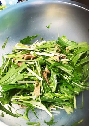 水菜と豚バラのサラダ-レシピのメイン写真