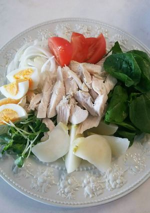 かぶ 蒸し鶏 新玉葱 ほうれん草 トマト-レシピのメイン写真