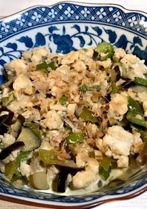 なすとピーマンの炒り豆腐-レシピのメイン写真