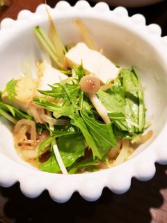 めんつゆで楽ちん厚揚げしめじ水菜のサラダ-レシピのメイン写真