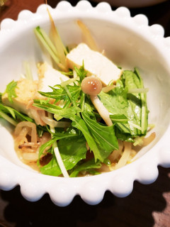 めんつゆで楽ちん厚揚げしめじ水菜のサラダ-レシピのメイン写真