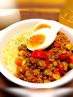 冷凍野菜で時短!プチトマトのキーマカレー-レシピのメイン写真