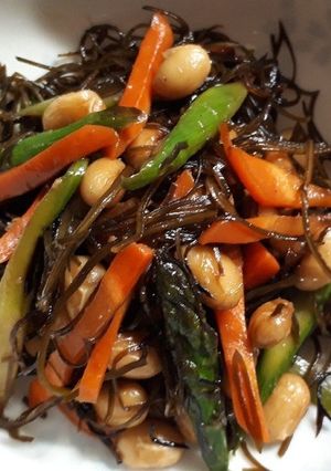 きざみ昆布とアスパラのきんぴら-レシピのメイン写真