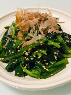 ほうれん草のめんつゆごま油和え-レシピのメイン写真