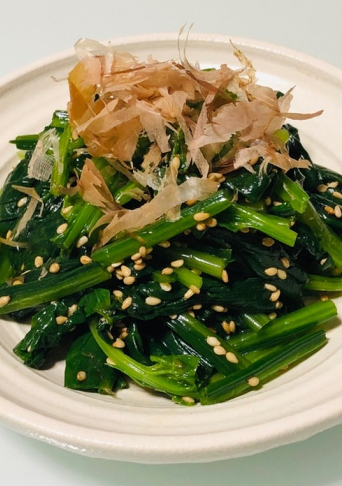 ほうれん草のめんつゆごま油和え-レシピのメイン写真