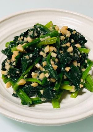 ごまだれでほうれん草のピーナッツ胡麻和え-レシピのメイン写真