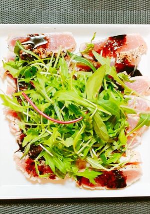 低糖質でおしゃれ☆まぐろのたたきサラダ-レシピのメイン写真