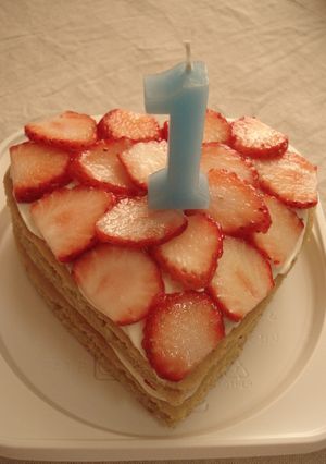 ❤ハート❤なお誕生日ケーキ＊卵アレにも-レシピのメイン写真