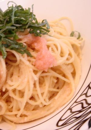 大葉たっぷり！本格的！たらこスパゲティ-レシピのメイン写真