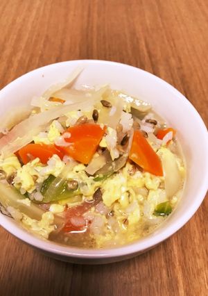 腸まで届くたっぷり野菜の生姜雑炊-レシピのメイン写真