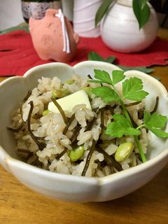 バター塩昆布枝豆の炊き込みご飯-レシピのメイン写真