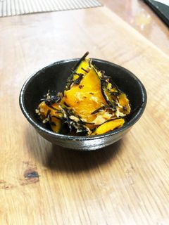 簡単!かぼちゃとひじきの和え物-レシピのメイン写真
