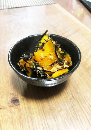 簡単!かぼちゃとひじきの和え物-レシピのメイン写真