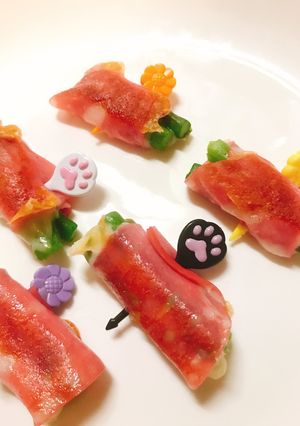 ボロニアハムのアスパラチーズ巻き♩お弁当-レシピのメイン写真
