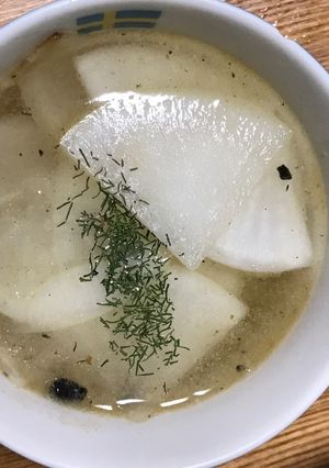 大根と塩・オイル・ニンニクのスープ-レシピのメイン写真