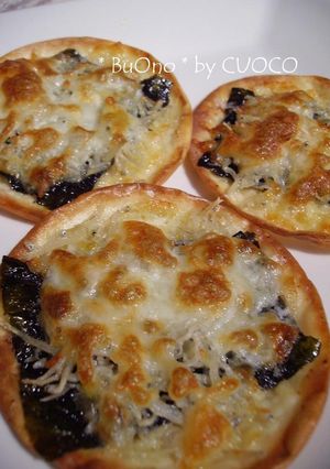 *餃子の皮でおつまみ*じゃこチーズ*-レシピのメイン写真