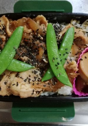 ◎旦那弁当◎その⑥『しょうが焼き丼』-レシピのメイン写真