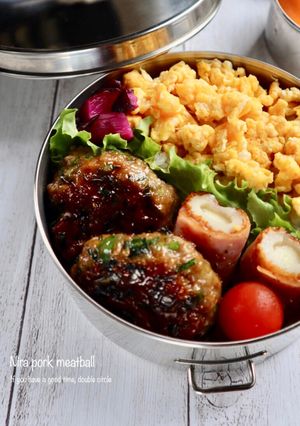 お弁当に！にら豚つくね-レシピのメイン写真