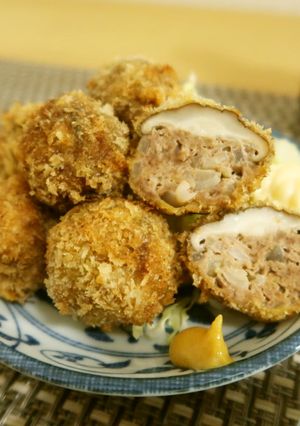 丸ごと椎茸のコロコロメンチカツ-レシピのメイン写真
