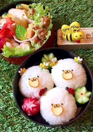 5月14日 蜂くまおにぎり 弁当 詰め方-レシピのメイン写真