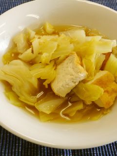春キャベツと厚揚げのサっと煮-レシピのメイン写真