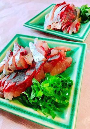 中骨抜き不要！5枚下ろしで鯵の刺身-レシピのメイン写真