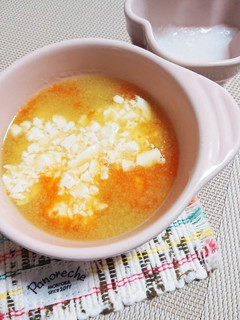 離乳食初期~キャベツにんじんお豆腐スープ-レシピのメイン写真
