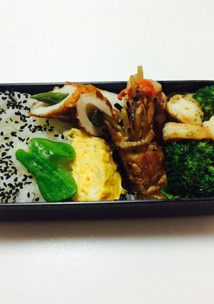 148、ブロッコリーと海老のリメイク弁当-レシピのメイン写真