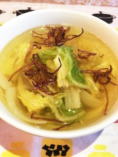 春雨と白菜のごま油風味中華スープ-レシピのメイン写真