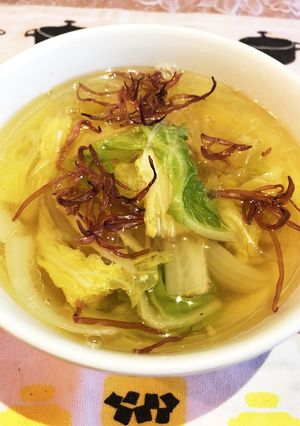 春雨と白菜のごま油風味中華スープ-レシピのメイン写真
