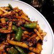 豚肉とスナップえんどうの炒めもの