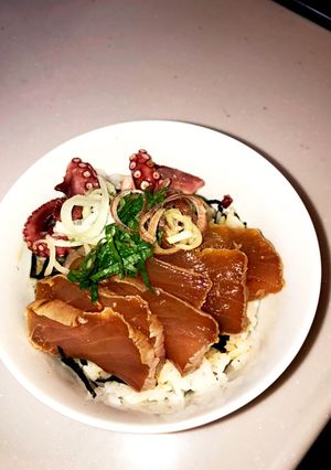 簡単！キッチンペーパーで香味マグロ漬け丼-レシピのメイン写真