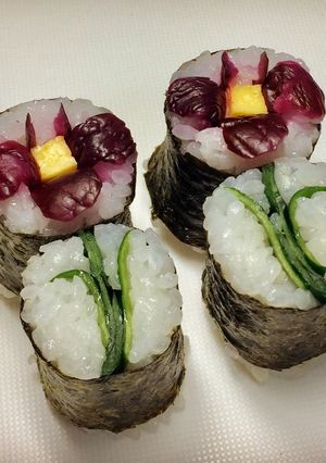 寿司型・模様巻き(ハナショウブ2019)-レシピのメイン写真