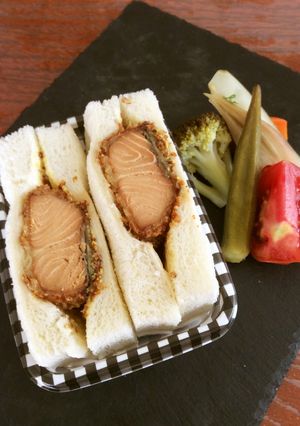 鮭焼漬たれカツサンド-レシピのメイン写真
