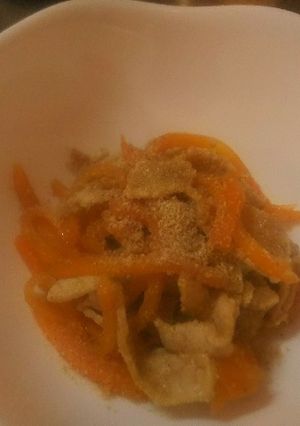 レシピ1豚薄切り肉と人参の和え物-レシピのメイン写真