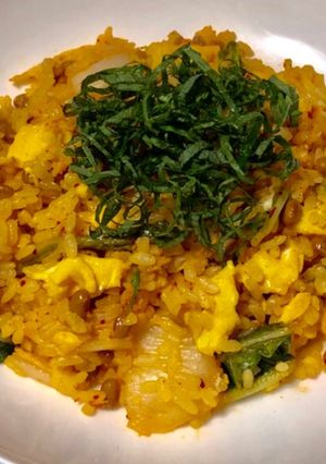 大葉乗せ納豆キムチ卵炒飯-レシピのメイン写真